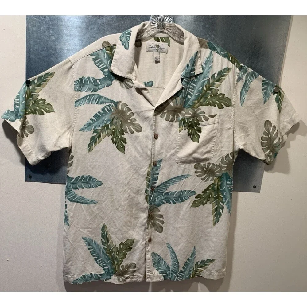 Island Shores Hawaiian Shirt Mens Large 100% Washable Silk Button Up Large - Picture 1 of 16